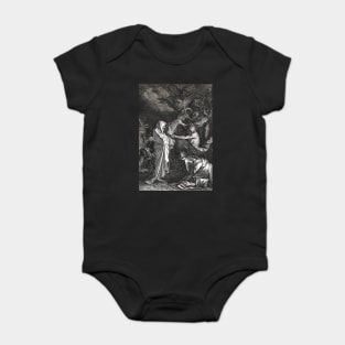 Saul consults Samuel after the witch of Endor by A Laurentius Baby Bodysuit